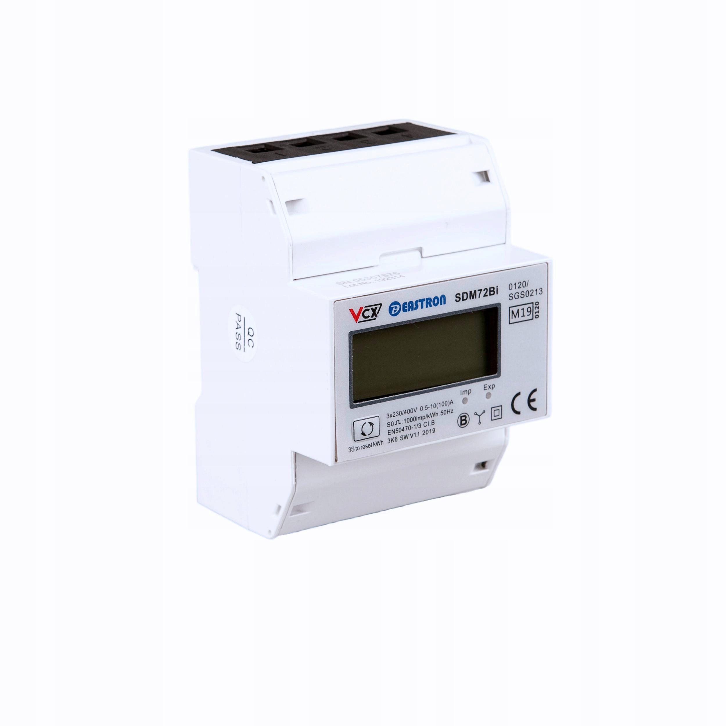 Elektroměr (MID) 3-fázový 230 V, 100 A, obousměrné měření