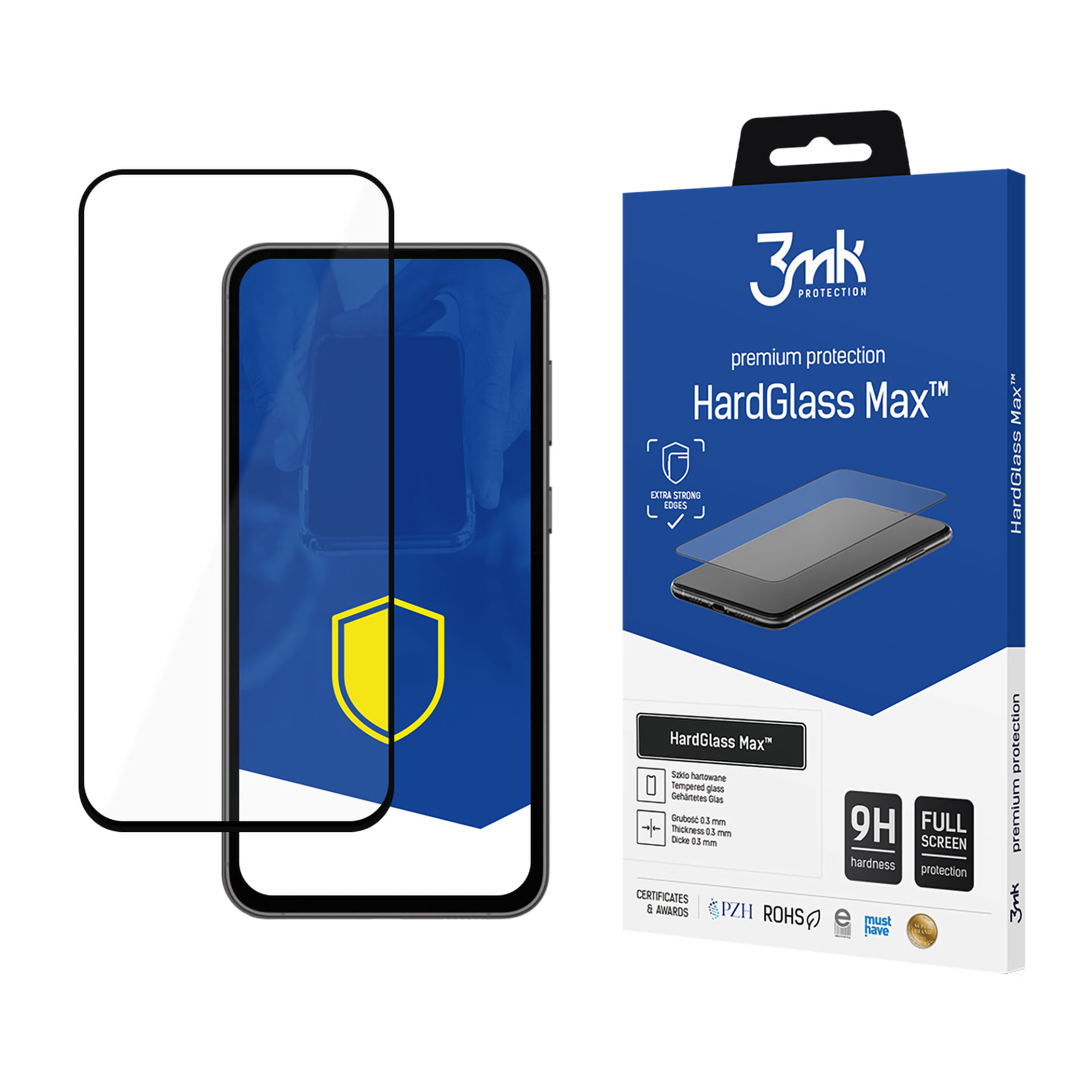Szkło 9H 3mk HardGlass Max™ na Samsung Galaxy S23 Fe 3mk