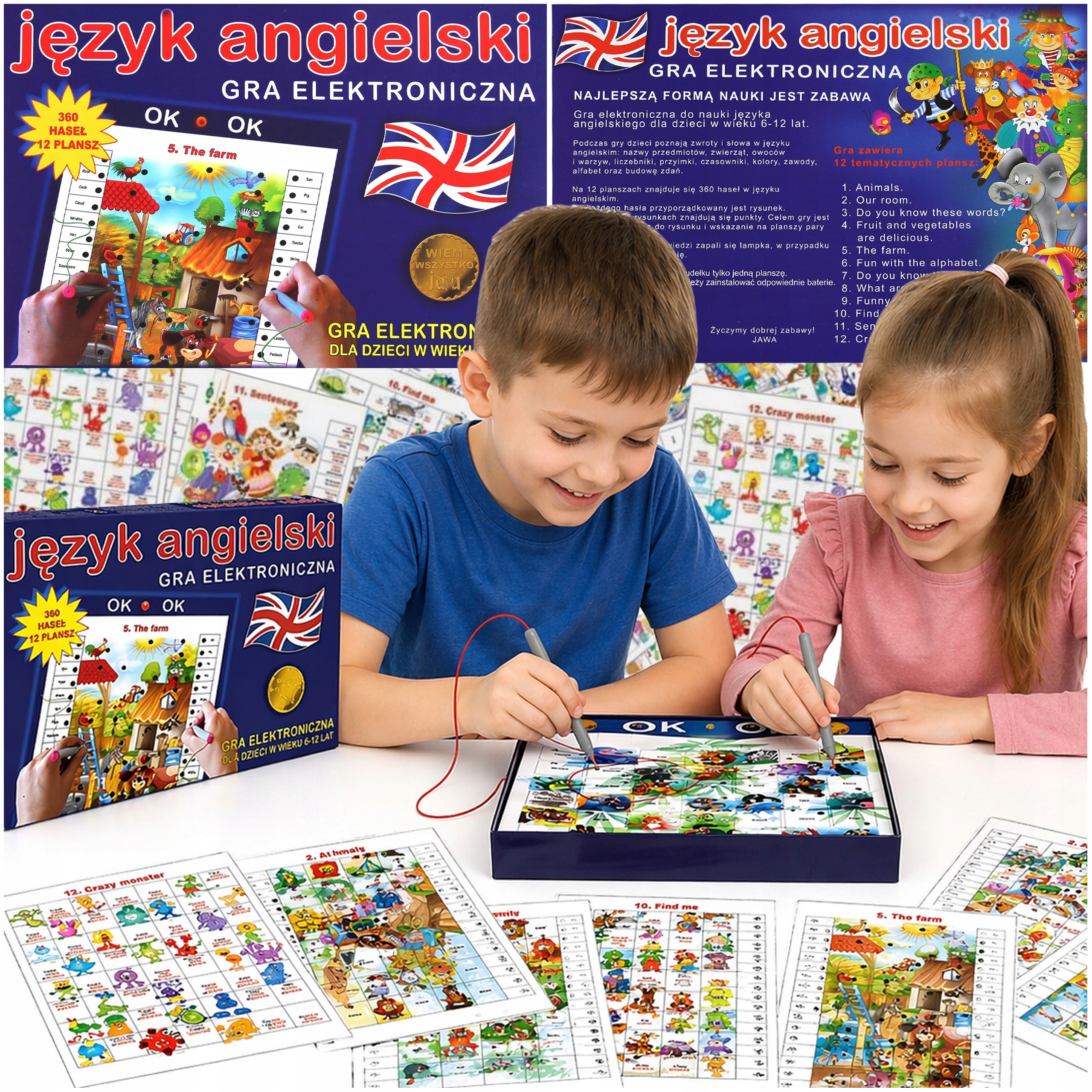 Nauka Angielskiego Planszówka Edukacyjna do Nauki Języka Ang. Gry Planszowe