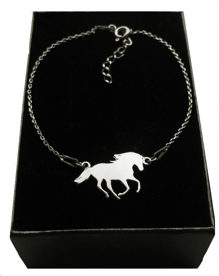 

Bransoletka Konik Koń SREBRO925 Komunia + Grawer