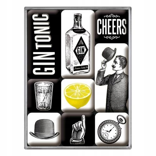 

Magnes Magnesy Na Lodówkę Gin Tonic Oldschool