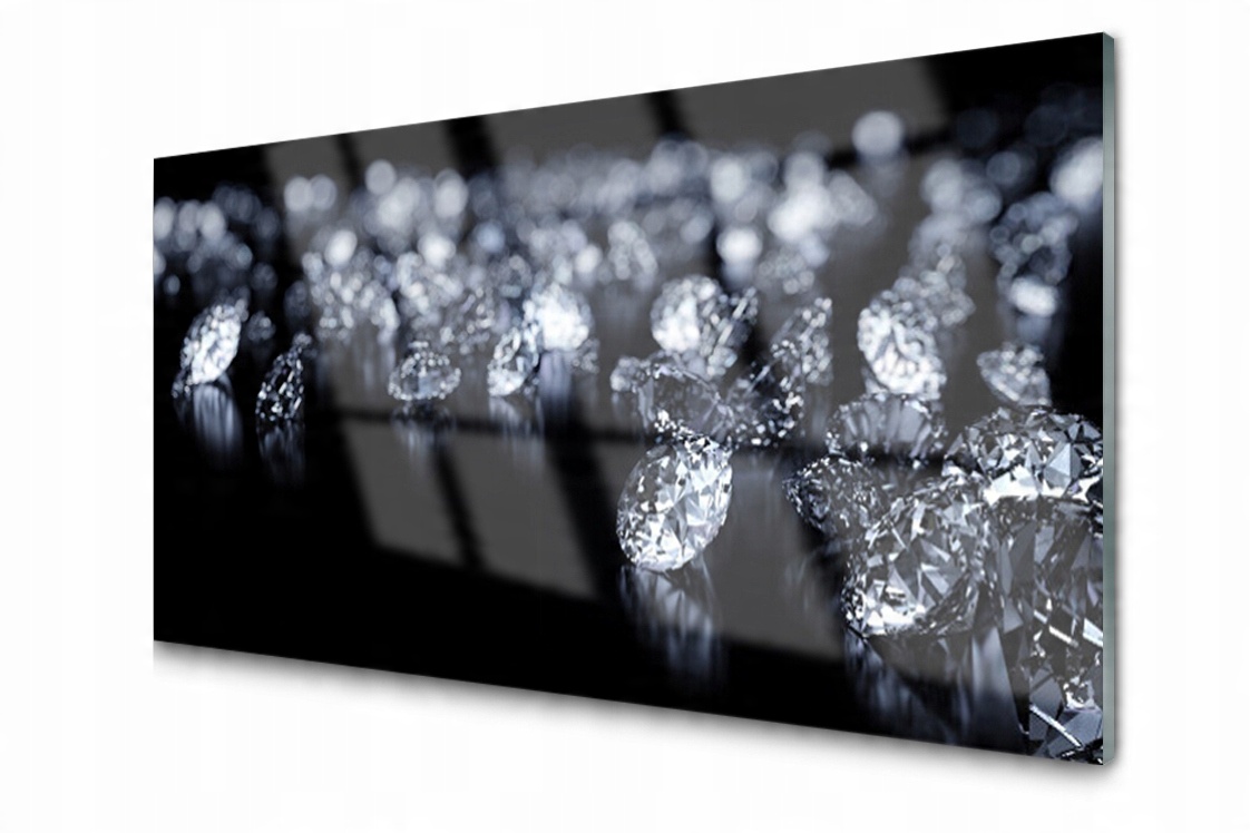 

Panel szklany dekor Płytka Diamenty 120x60 + Klej