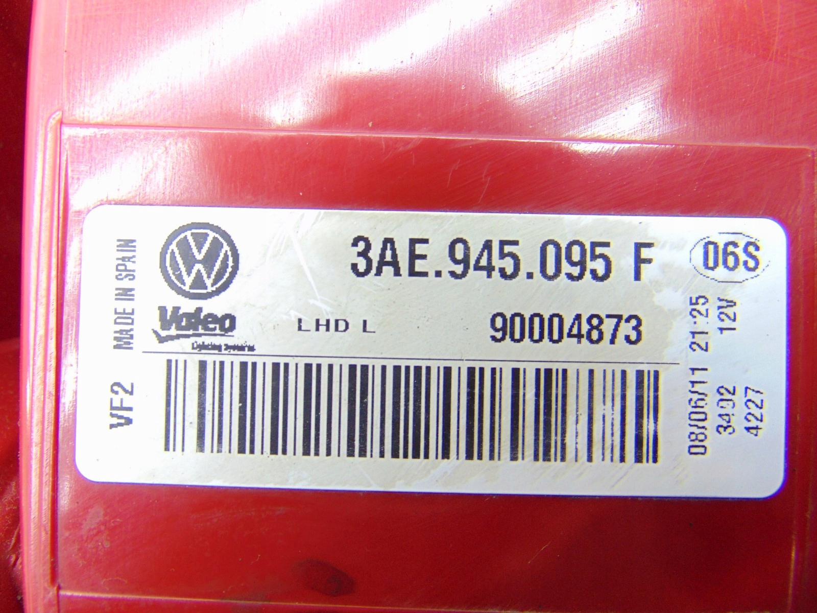 light left left rear part rear VW PASSAT B7 sedan 3AE945095F