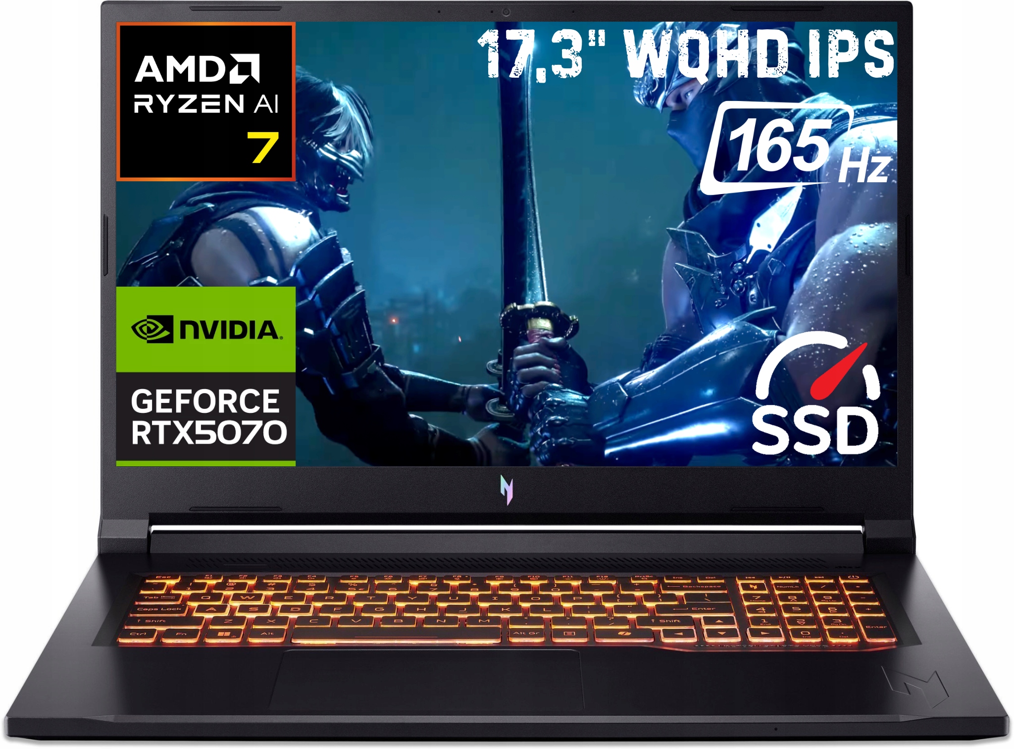 Acer Nitro V17 Ryzen 7 260 17' Qhd 165Hz DDR5 16GB Ssd 1000GB RTX5070