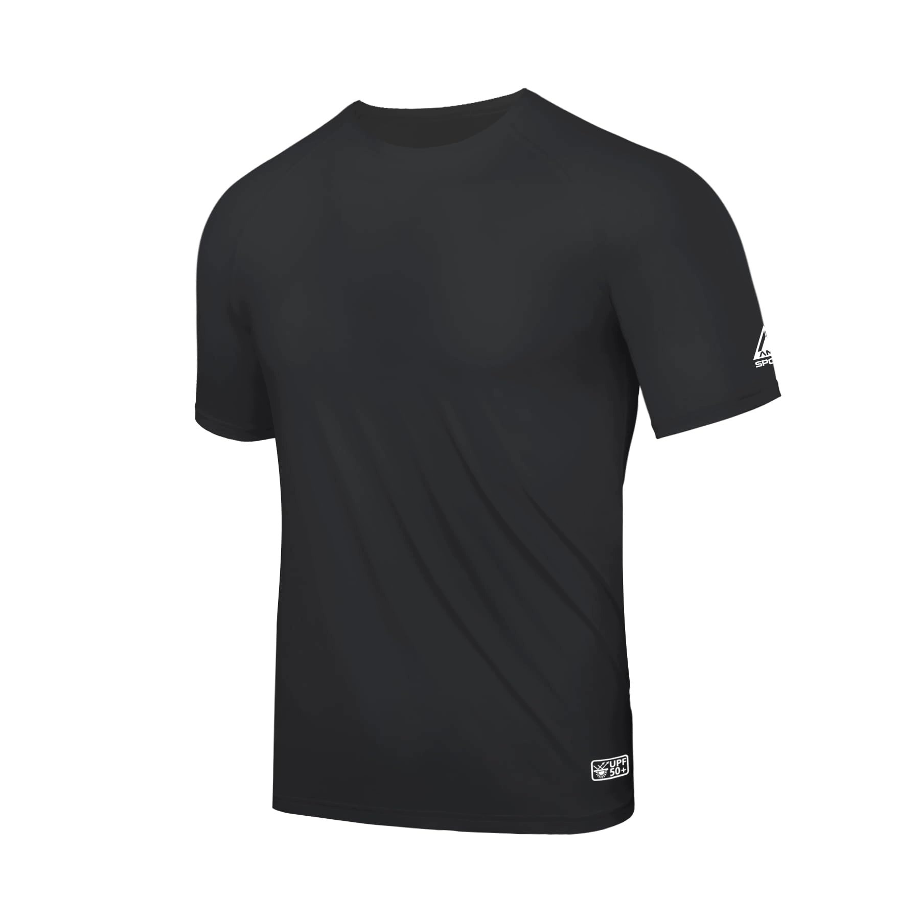 AMZSport koszulka sportowa Rashguard UPF50+ szybkoschnąca czarna XL