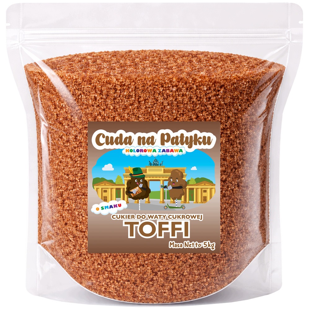 Kolorowy Cukier Do Waty Cukrowej do Maszyny Smakowy Toffi 5 Kg