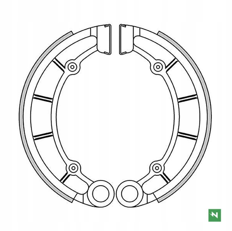 Newfren Zadné Brzdové Čeľuste Kawasaki Klf 300 Bayou '89-'05, Kvf 300 Priar