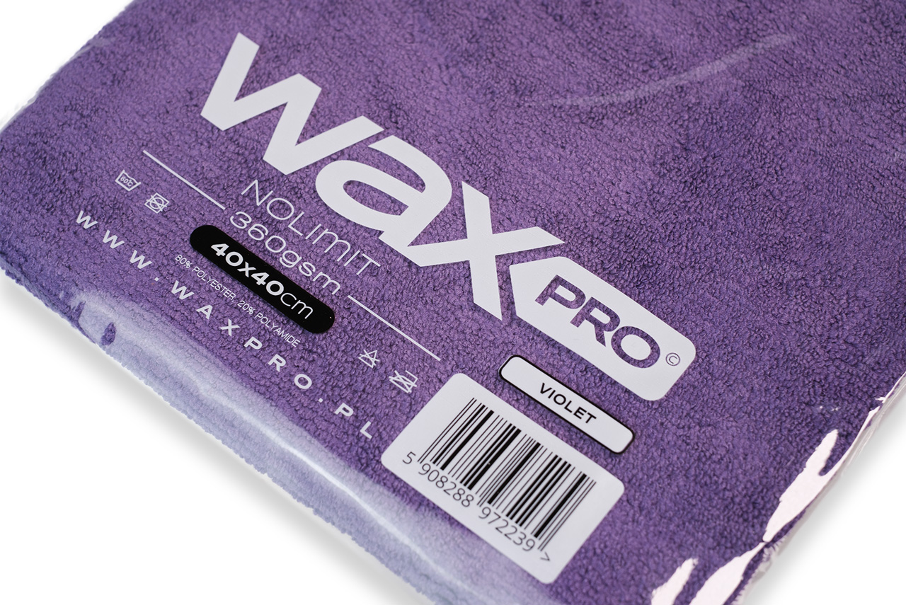WaxPro NoLimit Violet 40x40cm 360G Mikrofibra bezkrawędziowa