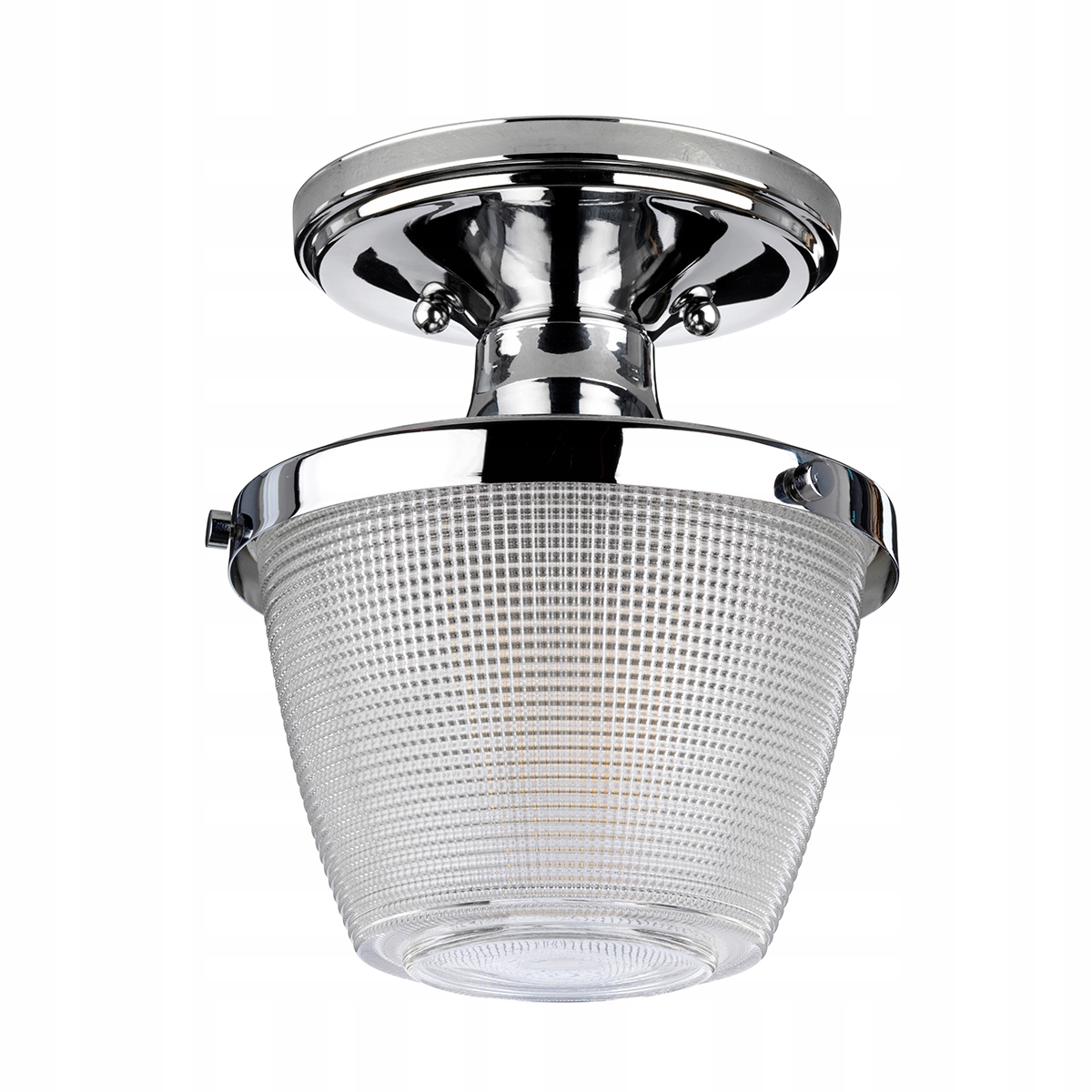 Quoizel Dublin Stropné Svietidlo Chróm E27 IP44 18,2 cm, Sklo, Moderný dizajn