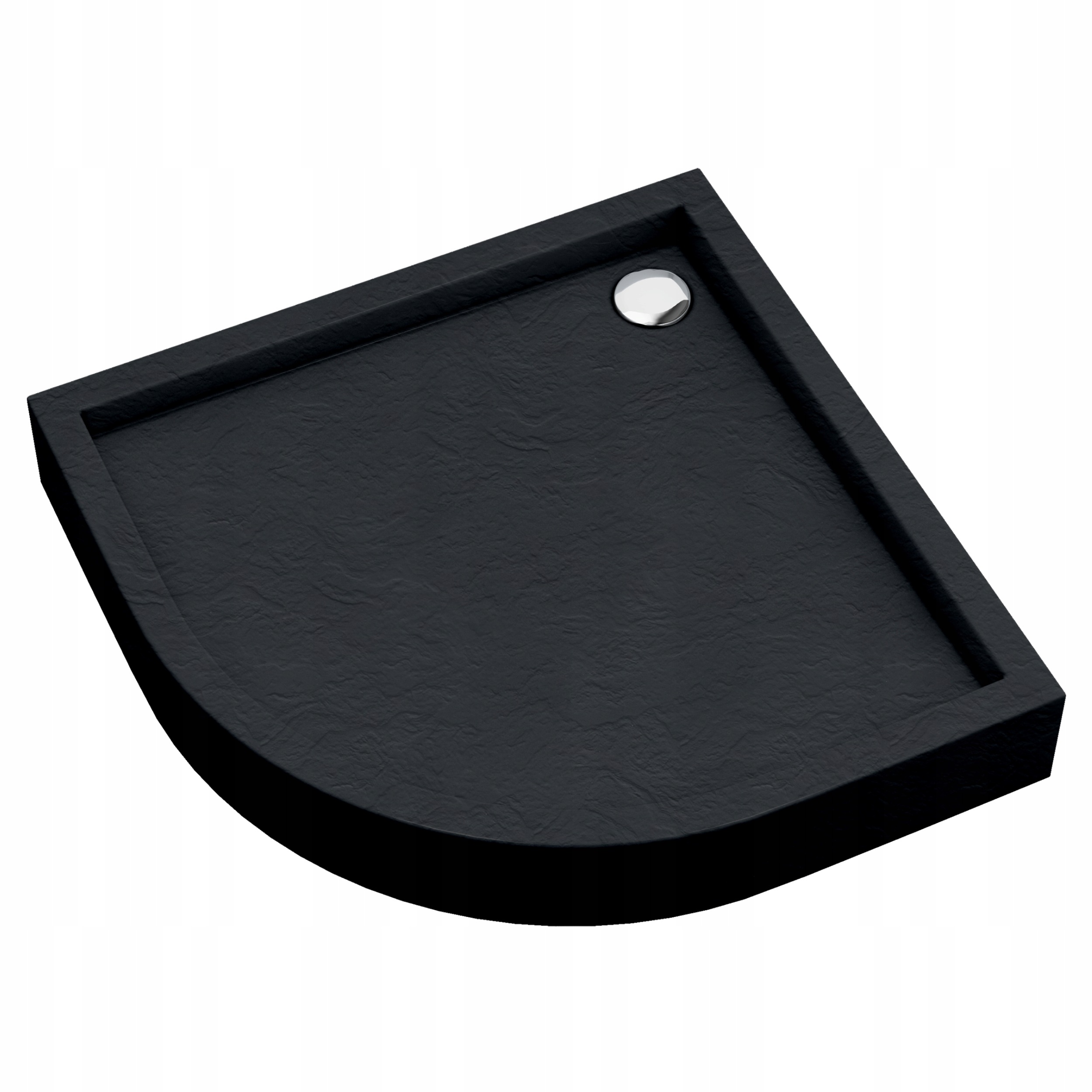Brodzik prysznicowy Schedpol Medium półokrągły czarny kamień 90 cm akryl