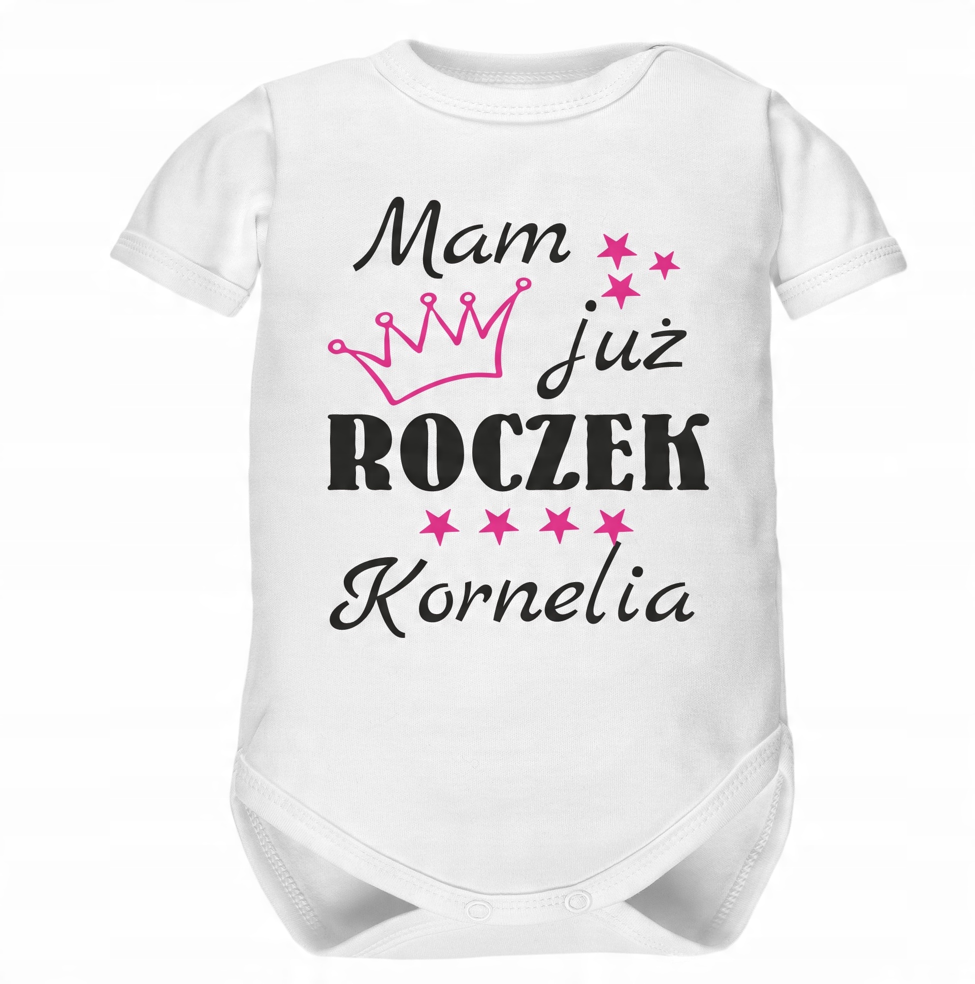 

Body pierwsze urodziny roczek napis 1 imię nadruk