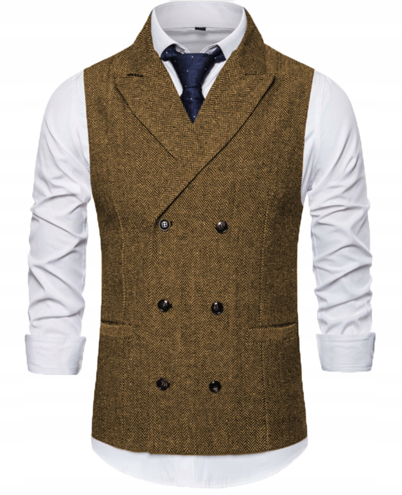 2023 New Spring Summer Men's Vest Tweed Tailored