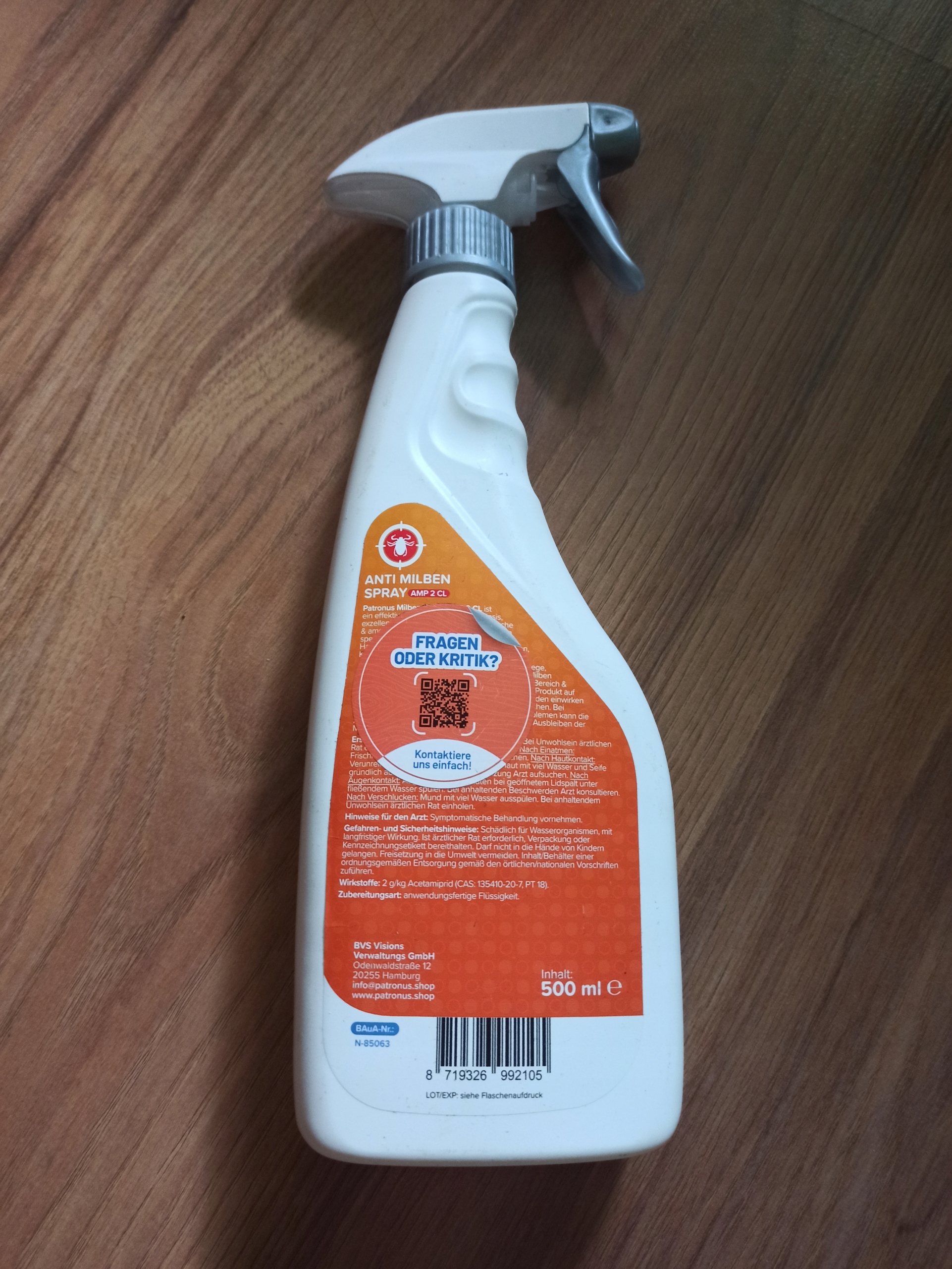 Spray na Roztocza 500 ML Kod producenta Patronus