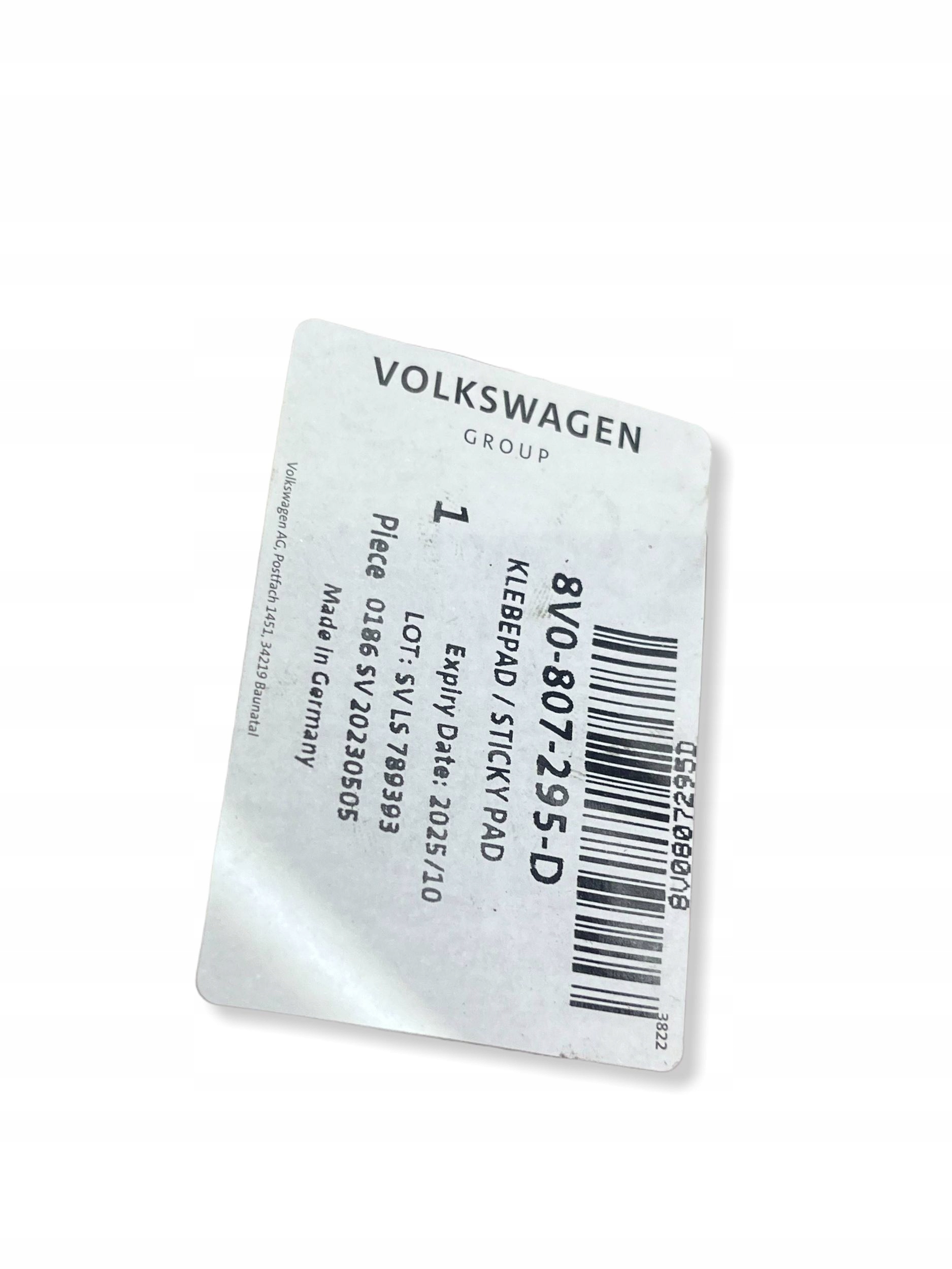 PASEK SAMOPRZYLEPNY Audi VW SKODA 8V0807295D Original!! !J