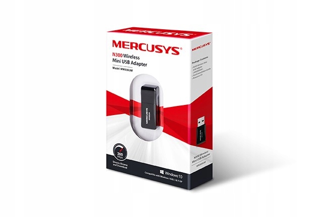 Karta sieciowa Mercusys MW300UM Mini WiFI N300 Usb