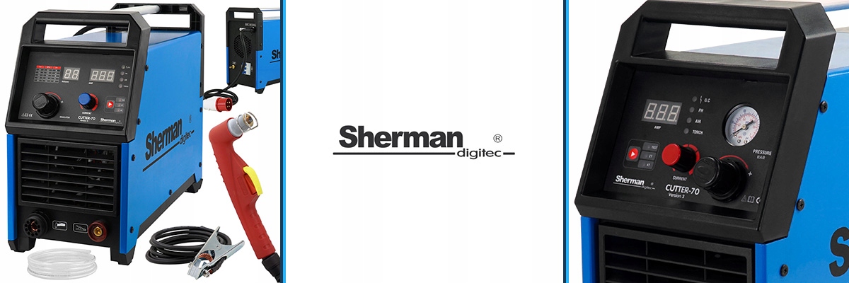 Przecinarka plazma SHERMAN CUTTER 70 CUT 65A 400V Metody spawania cięcie plazmowe