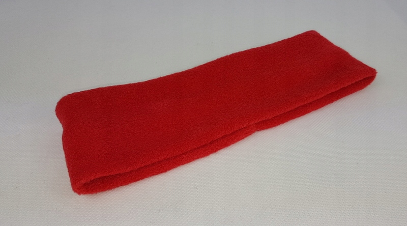 56 OPASKA z polaru polarowa szer. 8 cm CZERWONA Wzór dominujący bez wzoru