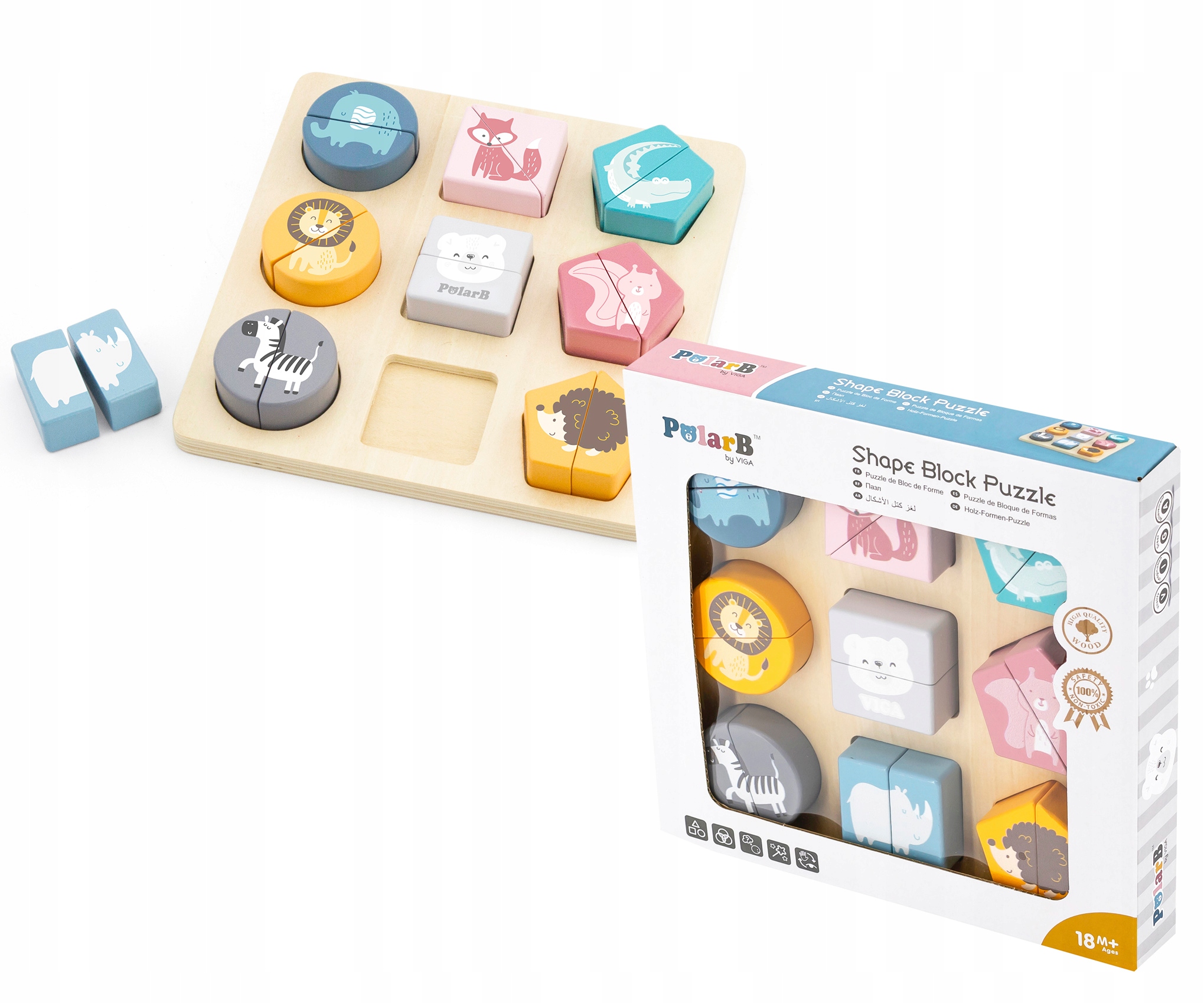 

Viga 44012 PolarB Układanka 2w1 Puzzle kształty