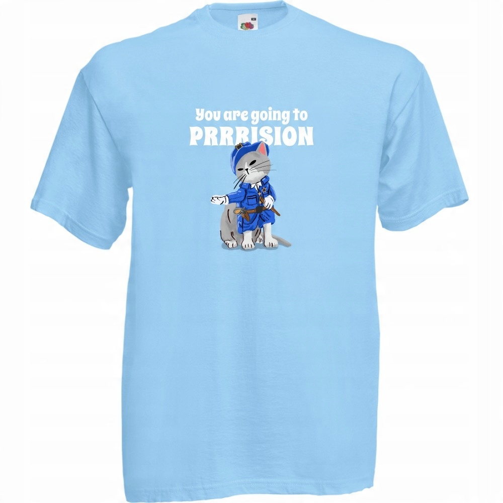 

Koszulka youre goin to prrrision L błękitna