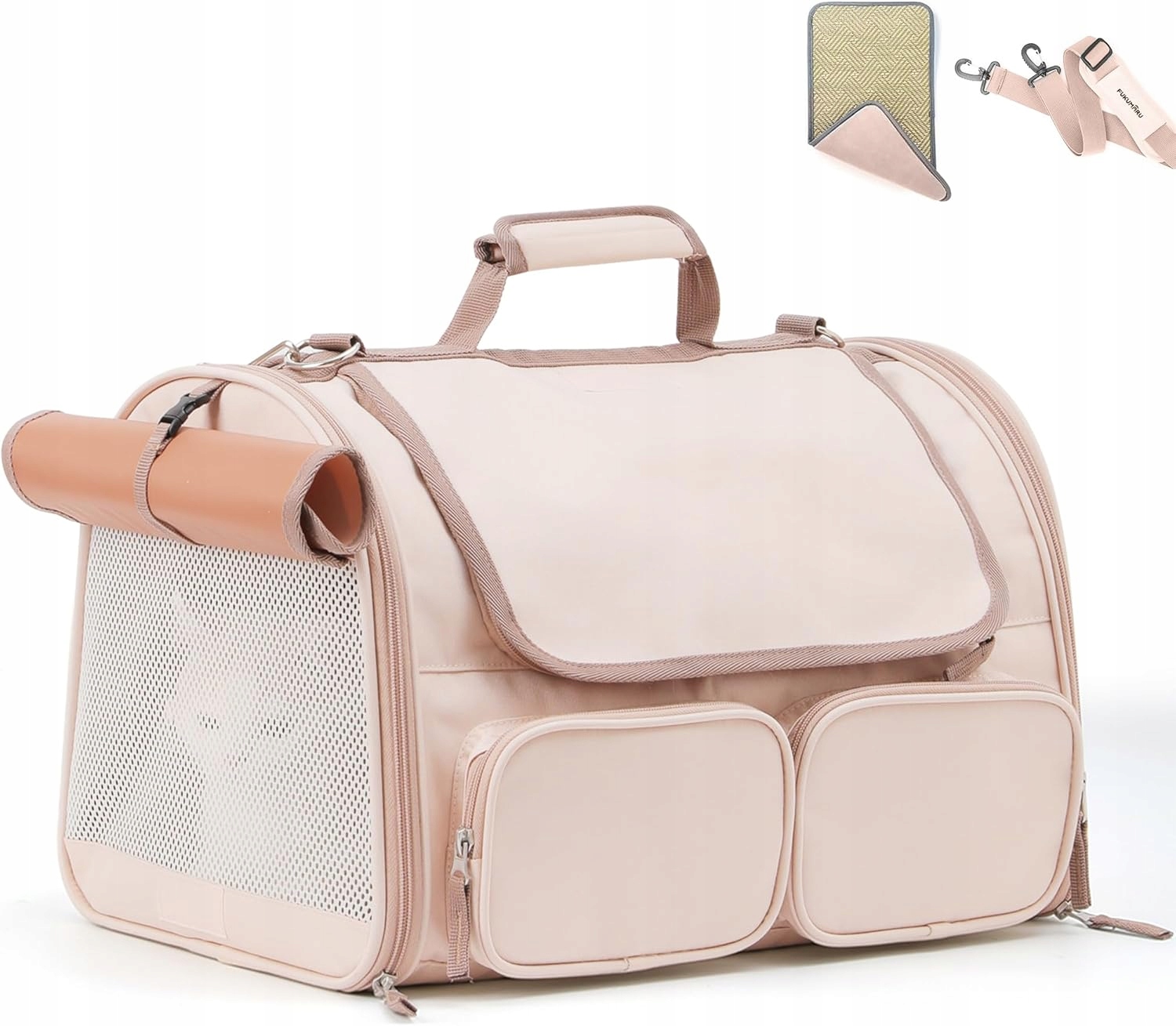 Levně Krabička Přepravní Taška Pro Psa Kočku Králíka Mazlíčka Do 22 Kg Růžová