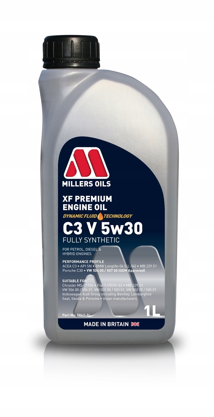 Millers Oils Xf Premium C3 V 5w30 1L 5862 Vw