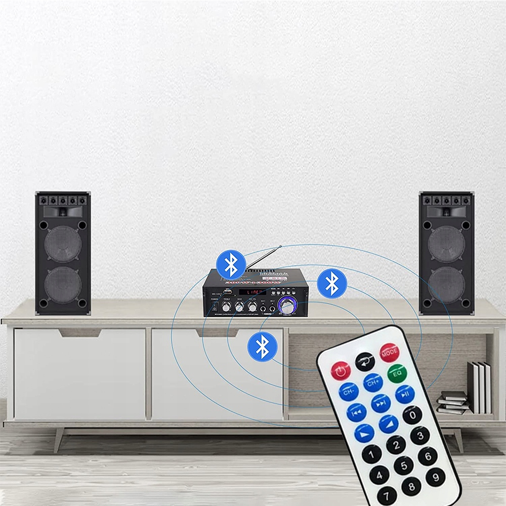 WZMACNIACZ DO KOLUMN GŁOŚNIKÓW BLUETOOTH RADIO FM Model BT-298A