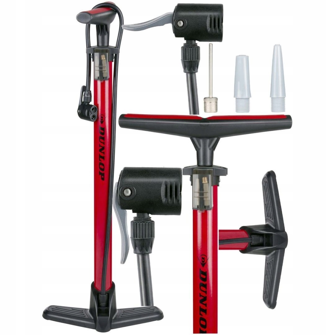 Pompka Warsztatowo Rowerowa Dunlop 174psi (12bar) Czerwony