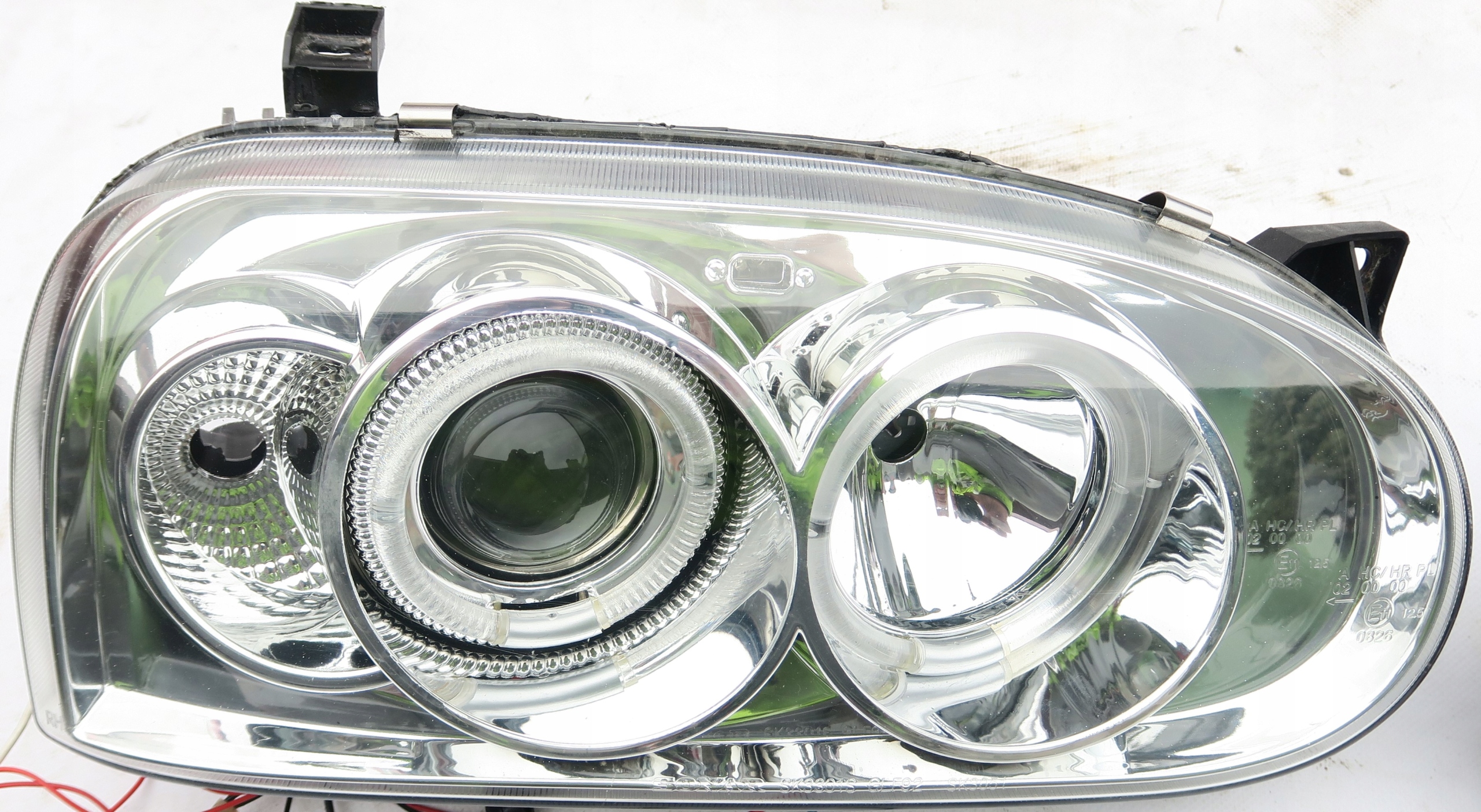 LAMPY PRZÓD SOCZEWKA RINGI CHROME SONAR VW GOLF 3 MK3 III 91-98 Producent części Sonar