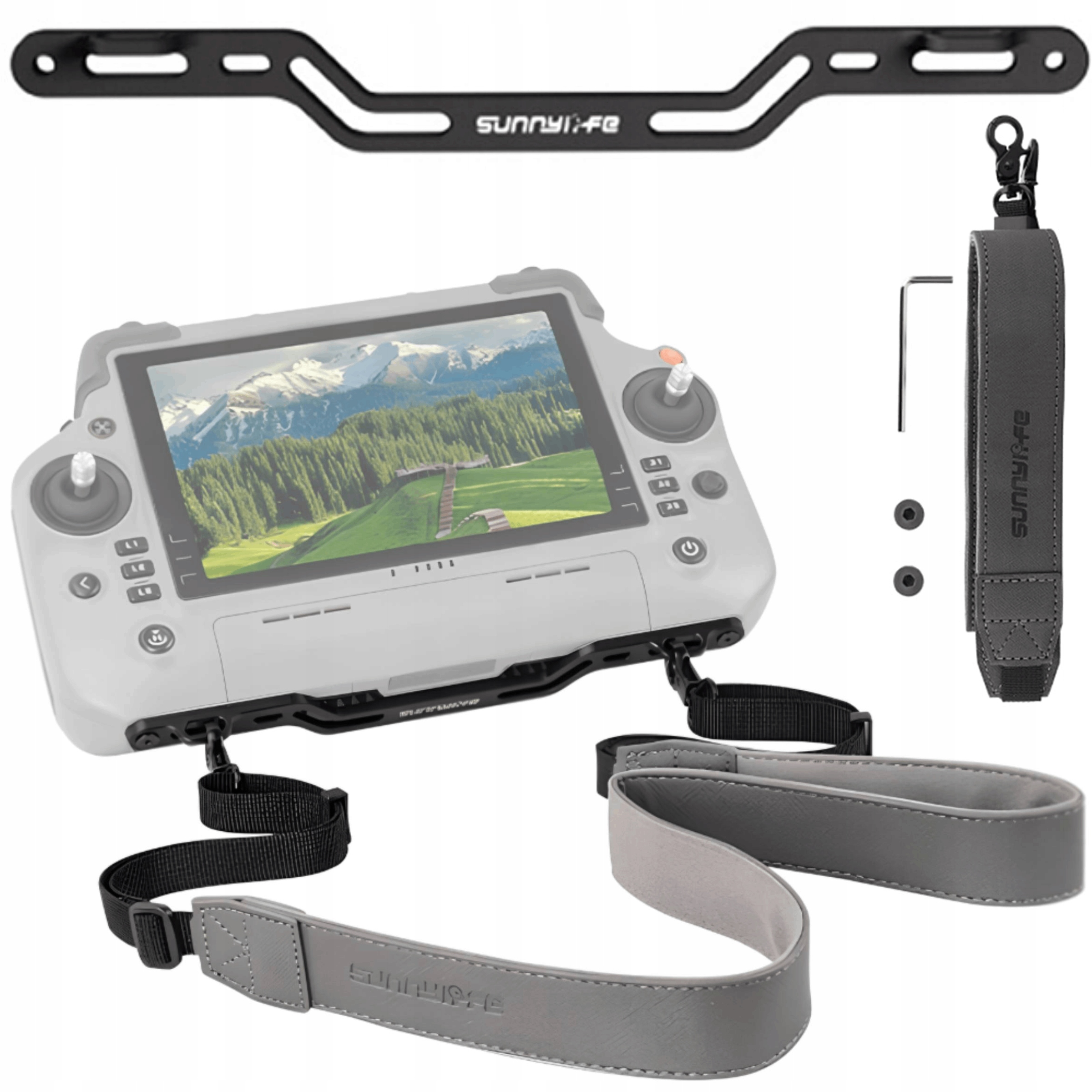 Držák vodítka Kožený Opasek nastavitelný na krk pro dálkové ovládání Dji Rc Plus 2 1