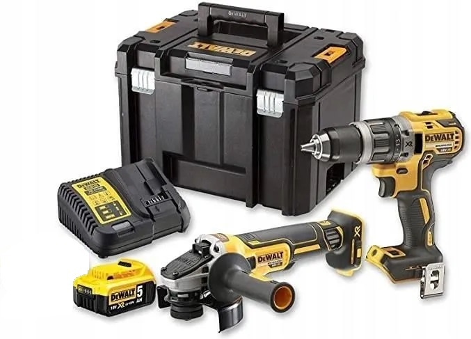 Zestaw DeWalt DCK2020P1T Szlifierka DCG405 Wkrętarka DCD791 1x5Ah Walizka