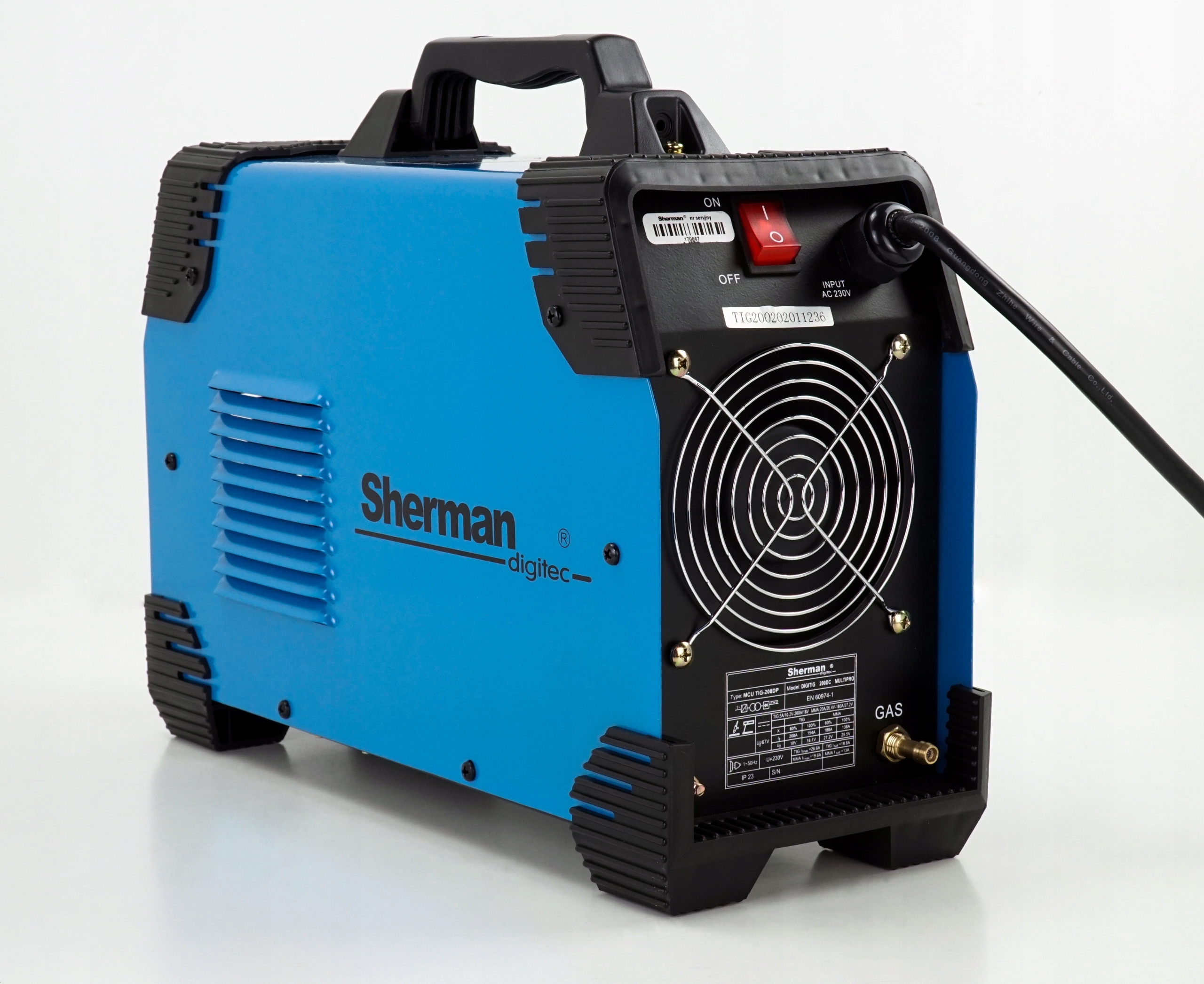 SPAWARKA TIG 200 DC Puls HF inwertorowa LCD MMA Waga produktu z opakowaniem jednostkowym 18 kg