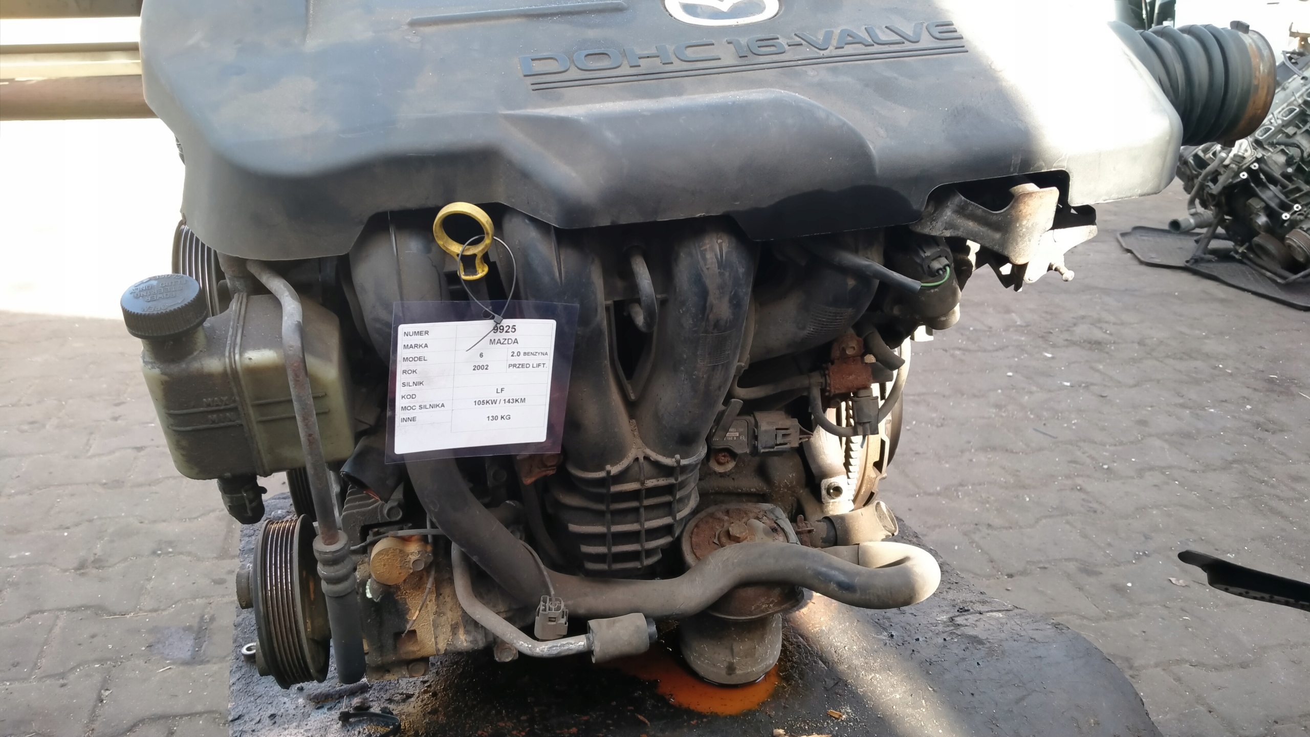 Mazda 6 2,0B 105KW 143KM engine LF