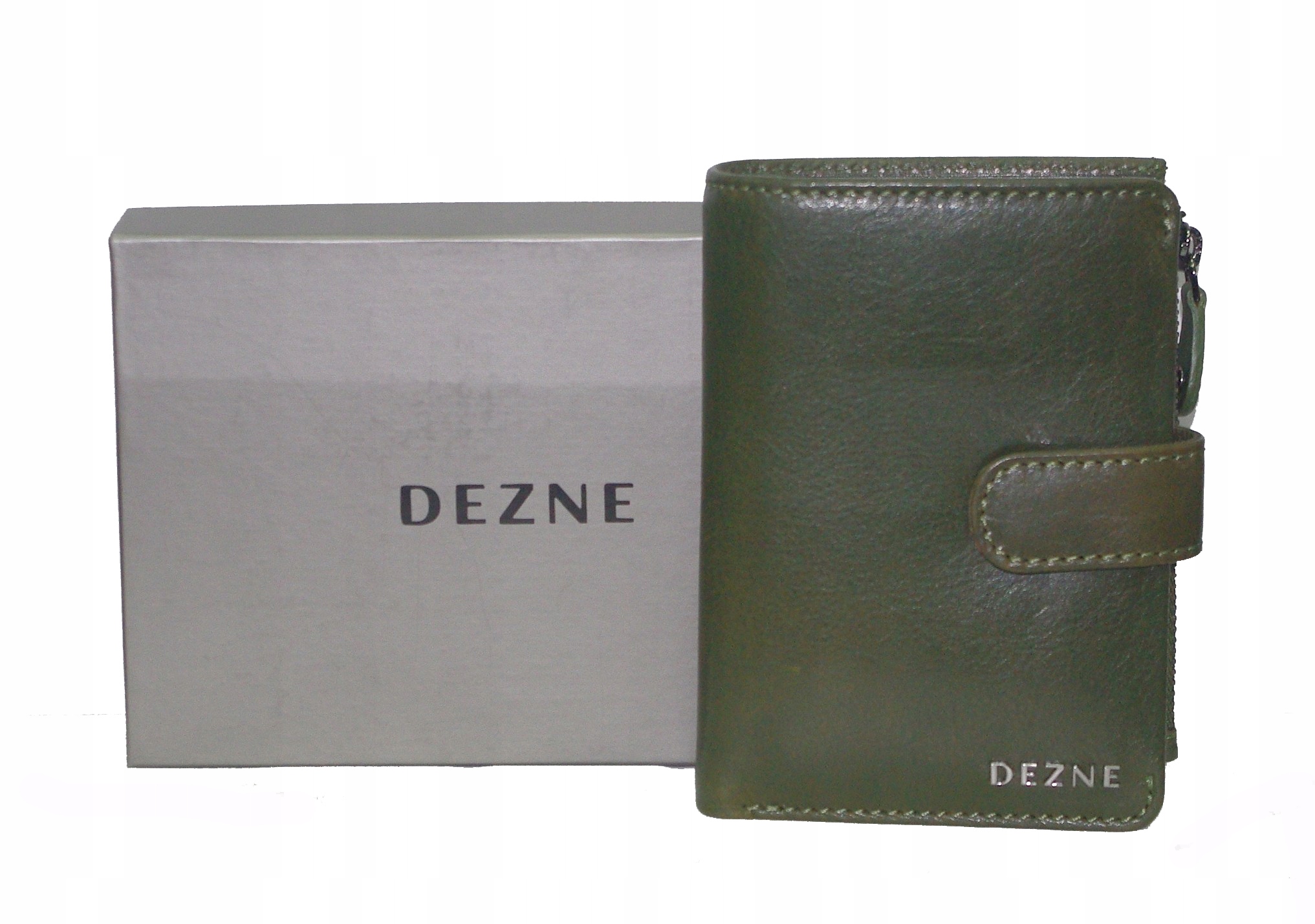 Kožená dámská peněženka Dezne s pouzdro Rfid, zelená