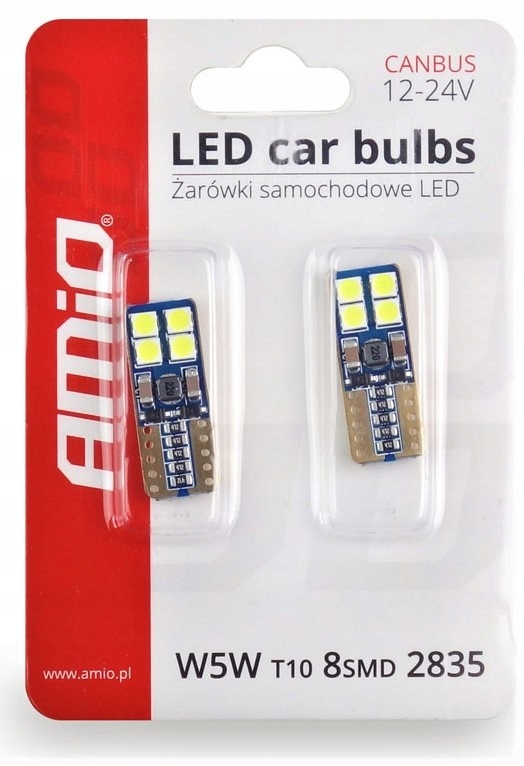 ŻARÓWKI LED CANBUS W5W POSTOJÓWKI 8SMD LEDOWE Typ żarówki W5W