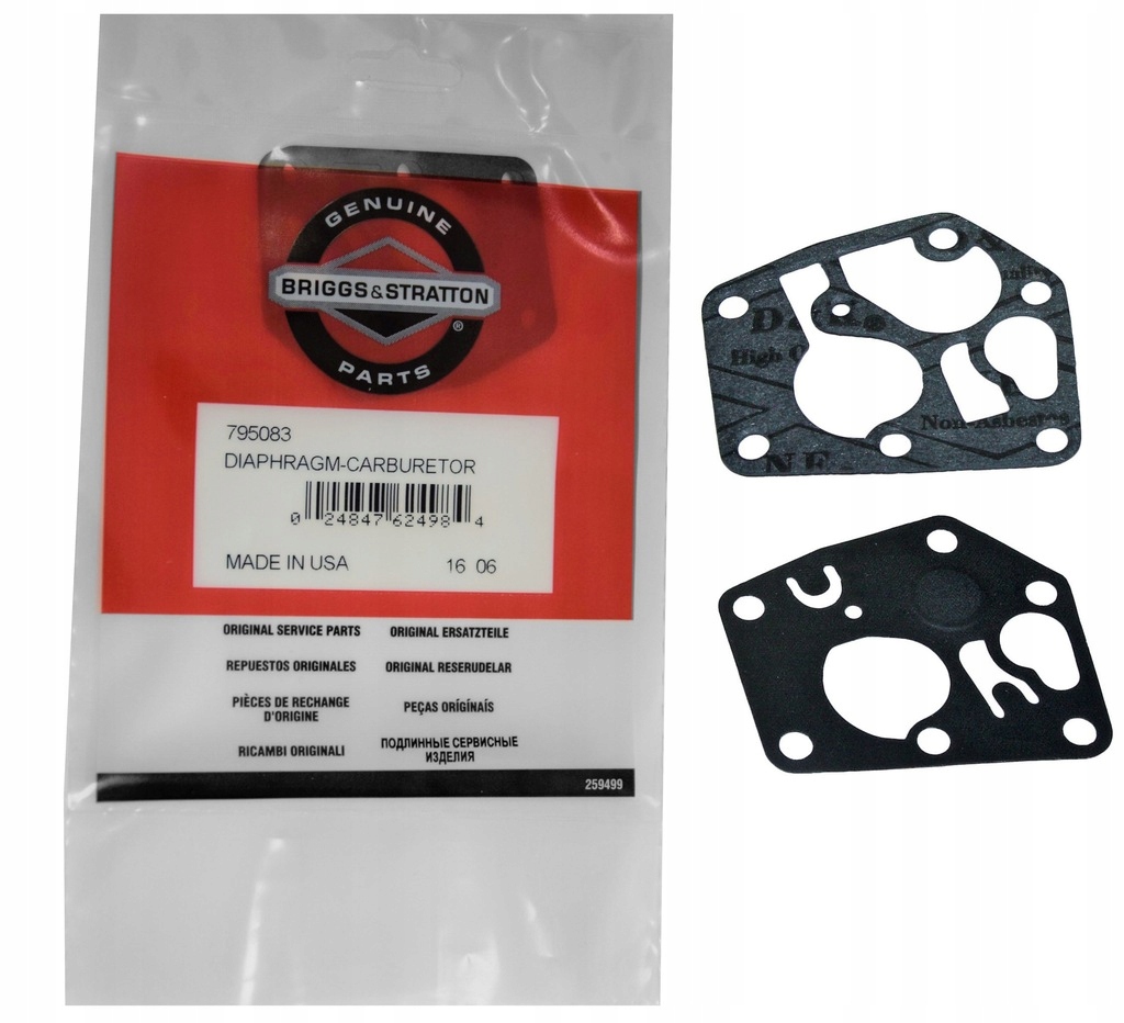 MEMBRANA GAŹNIKA BRIGGS&STRATTON 795083 ORYGINAŁ