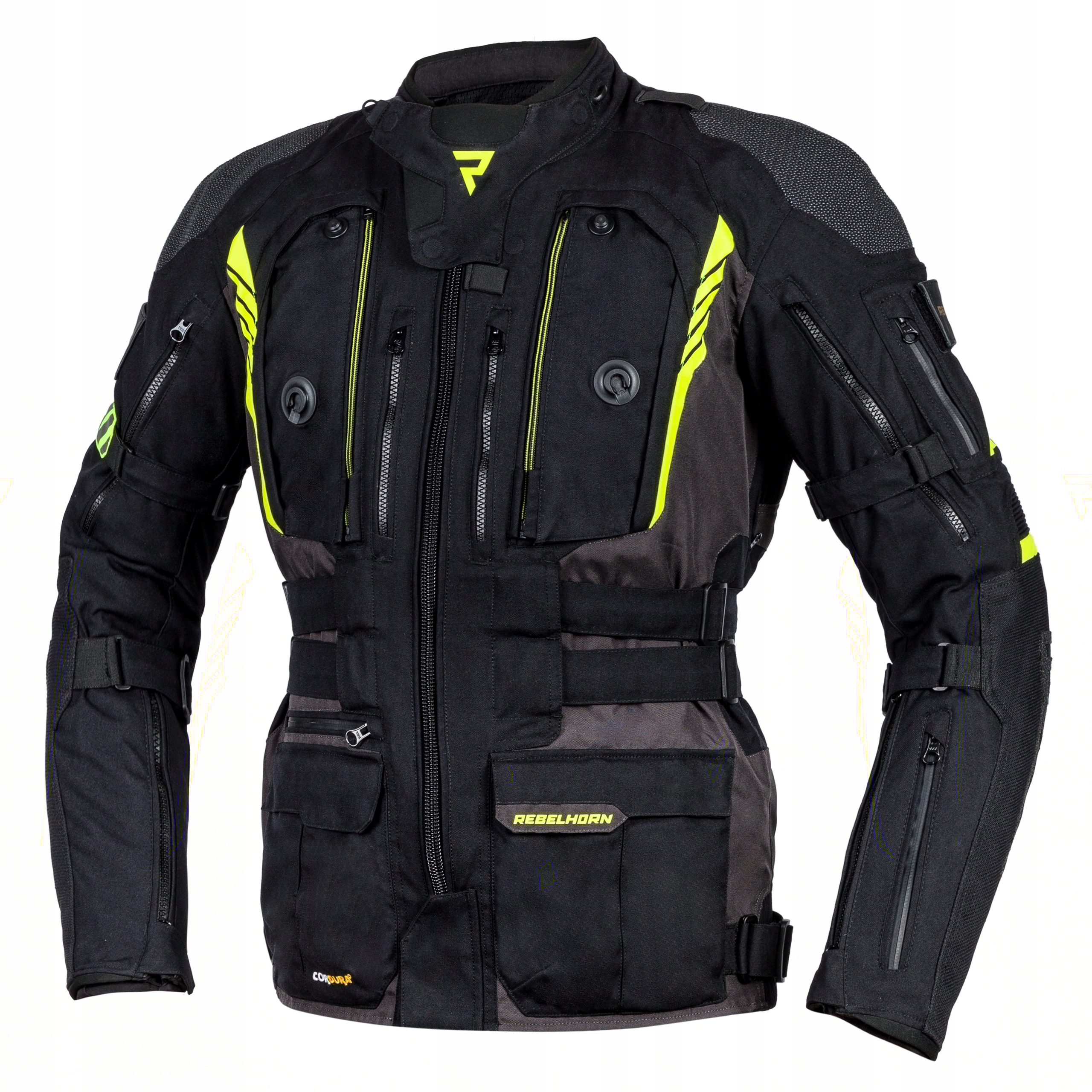 Kurtka Rebelhorn Patrol black/flo Yellow M