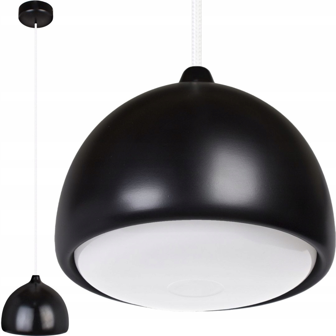 Lampa Sufitowa Wisząca Acorn I Olcha/czarna Biały Przewód