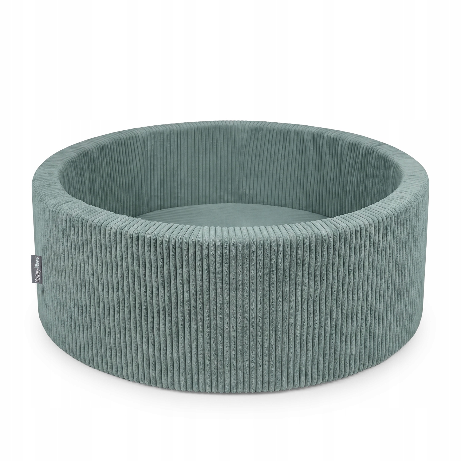Suchy basen na kulki piankowy okrągły Sztruks Prążki 90x30 cm bez piłek