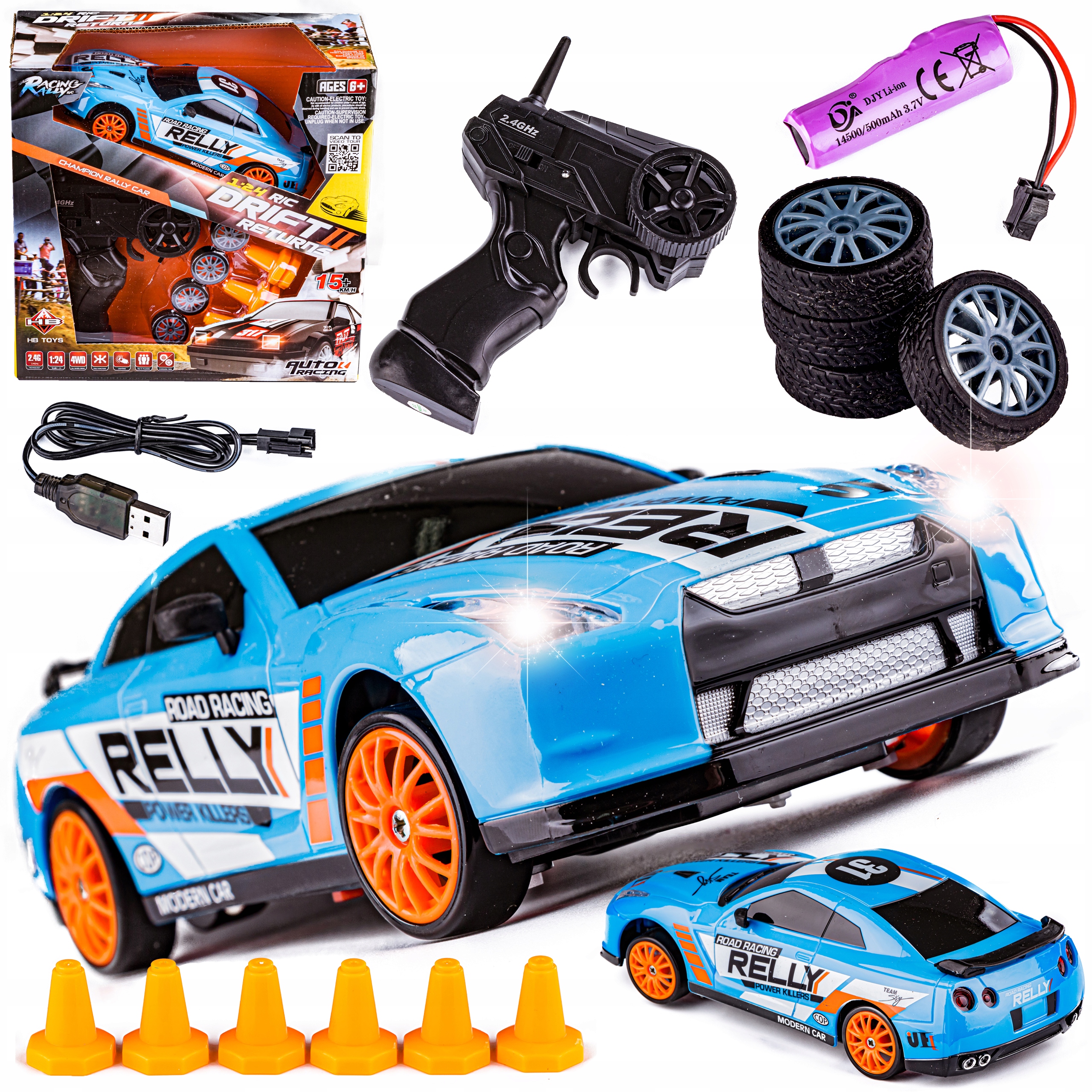 

Samochód Auto do DRIFTu 4x4 2,4GHz Nissan Gtr 1:24