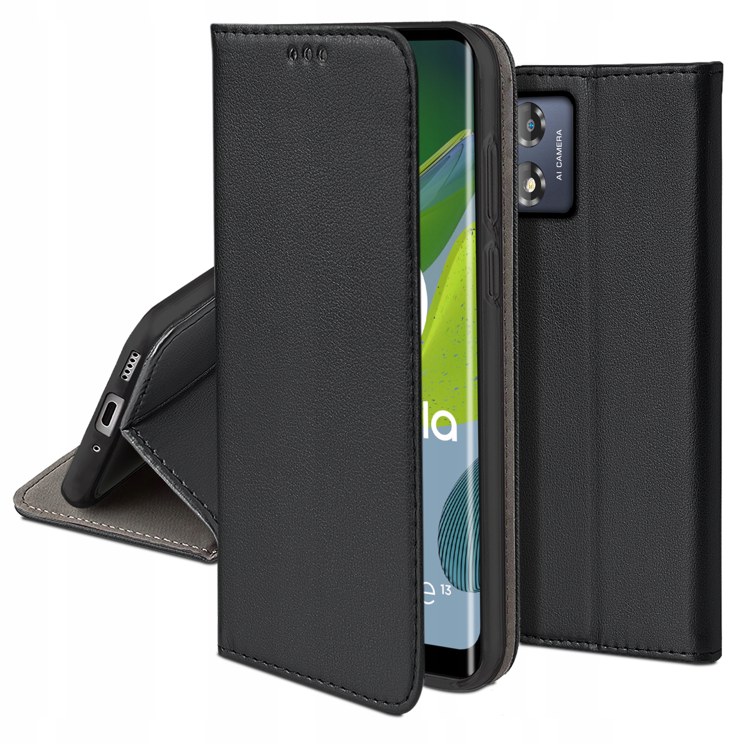 

Etui do Motorola Moto E13 Smart Magnet Szkło 9H