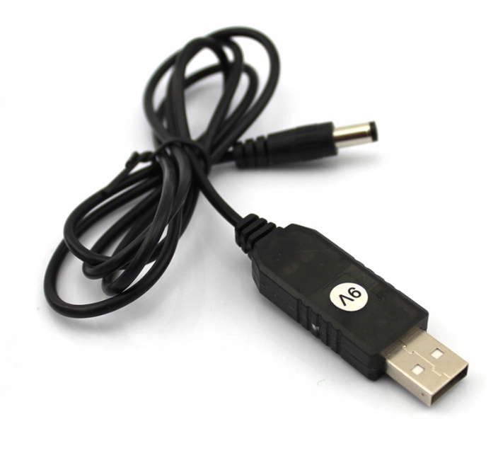 

Przetwornica kabel wtyczka DC2.1x5.5mm Usb 5V-9V