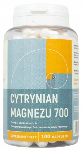 

Cytrynian magnezu 700mg 100kapsułek Nanga