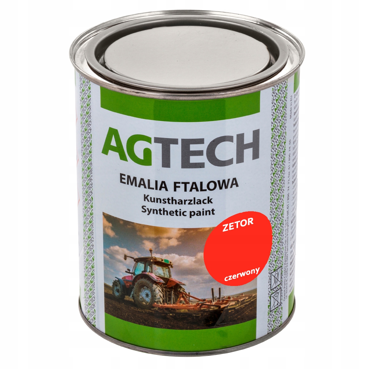 

Farba Czerwona Zetor 0,8l Agtech na maskę i błotni