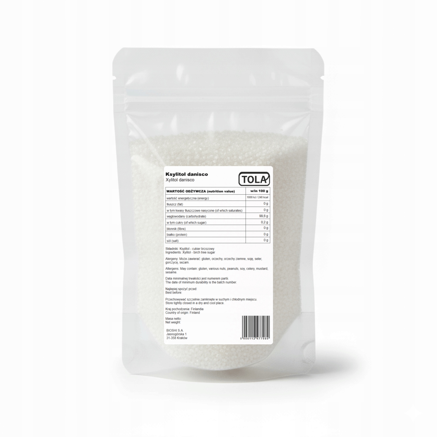 Xylitol z břízy Danisco 5 kg – přírodní, vysoce kvalitní Tola