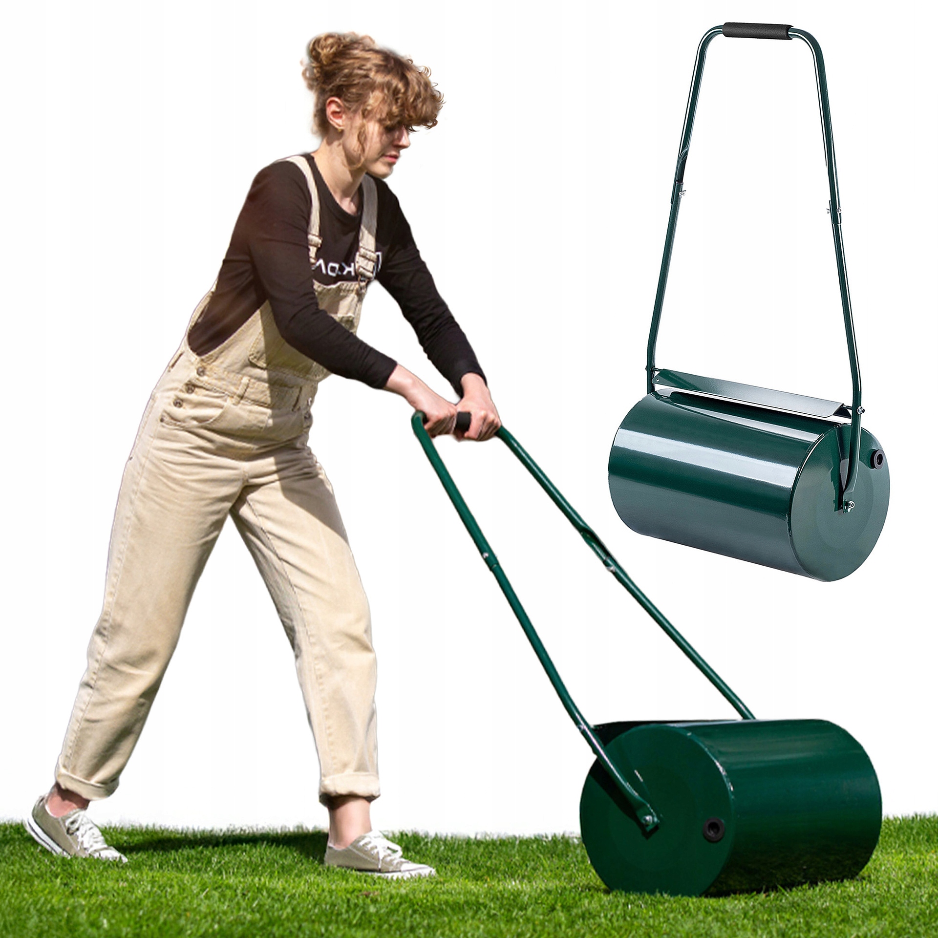 Váleček Na Trávy 40L Trávníku Zahradní Trávník Šlehač Zeminy Kovový 50cm