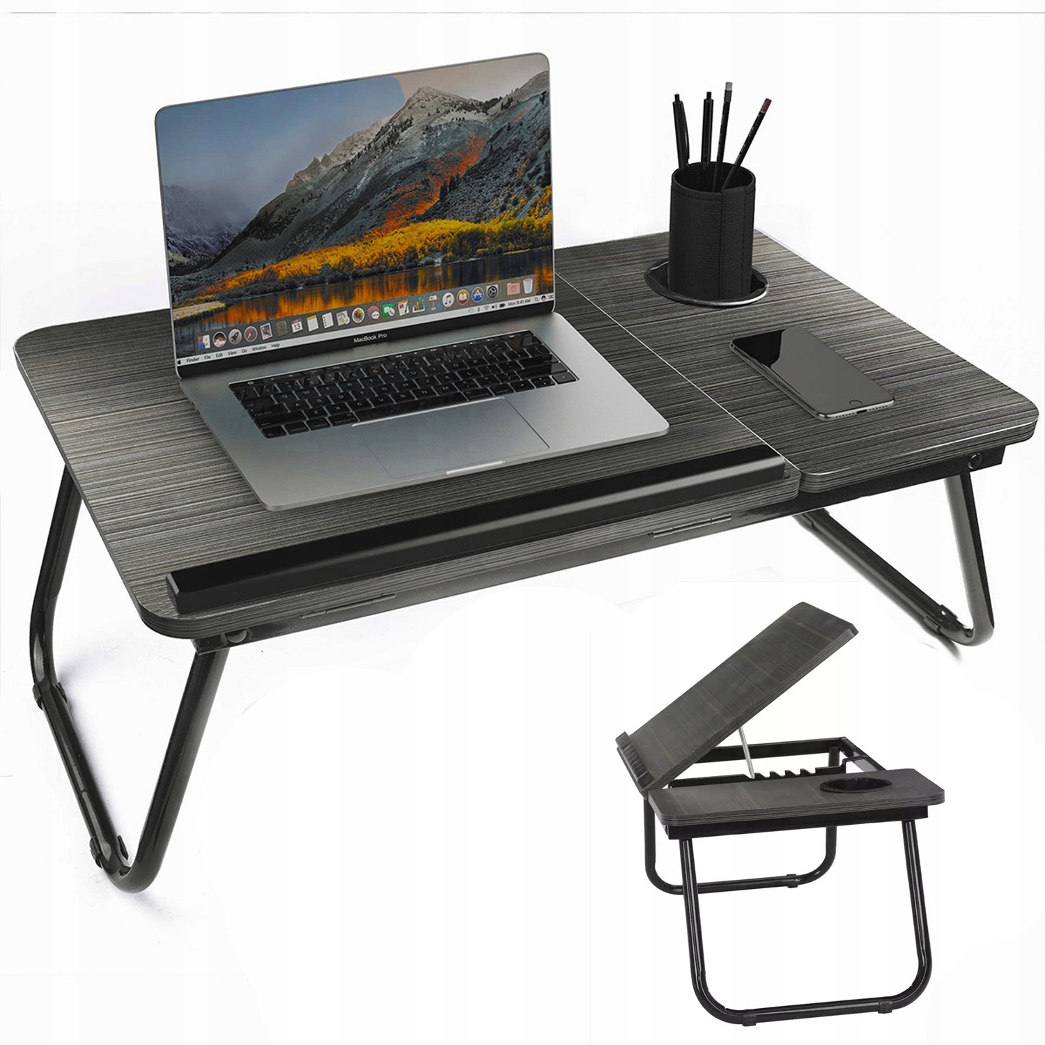 Składany Stolik Podstawka Pod Laptopa Do Łóżka Mobilny Śniadaniowy Stojak