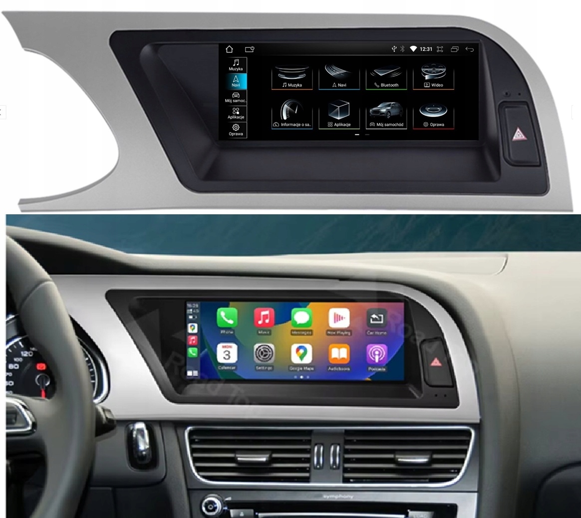 Radio Nawigacja Android Audi A4 S4 B8 2009-2012 Lte MMI 8,8" 6/128GB z Gps