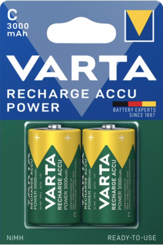 Akumulatorek Ready2Use 3000mAh C R14 Ni-Mh Varta x2 - blister