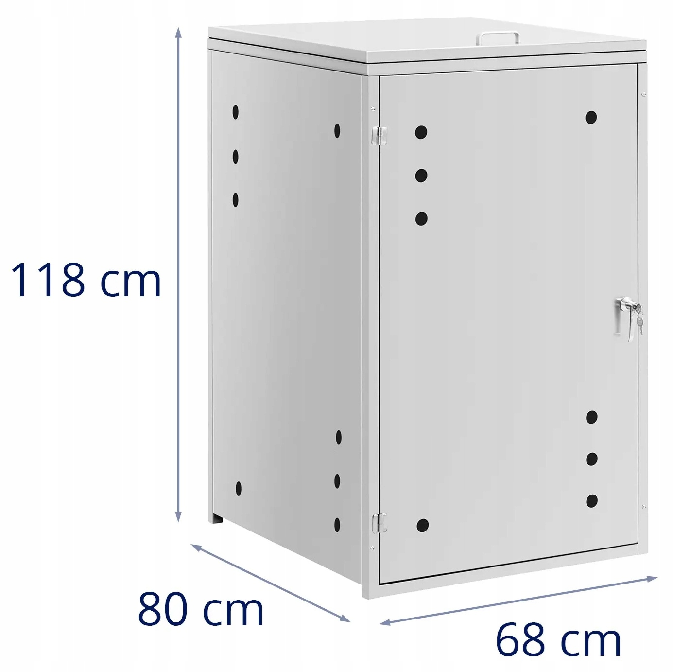 Osłona na kosz na śmieci 240L stal nierd 118cm Uniprodo UNI_WBC_09 10250939