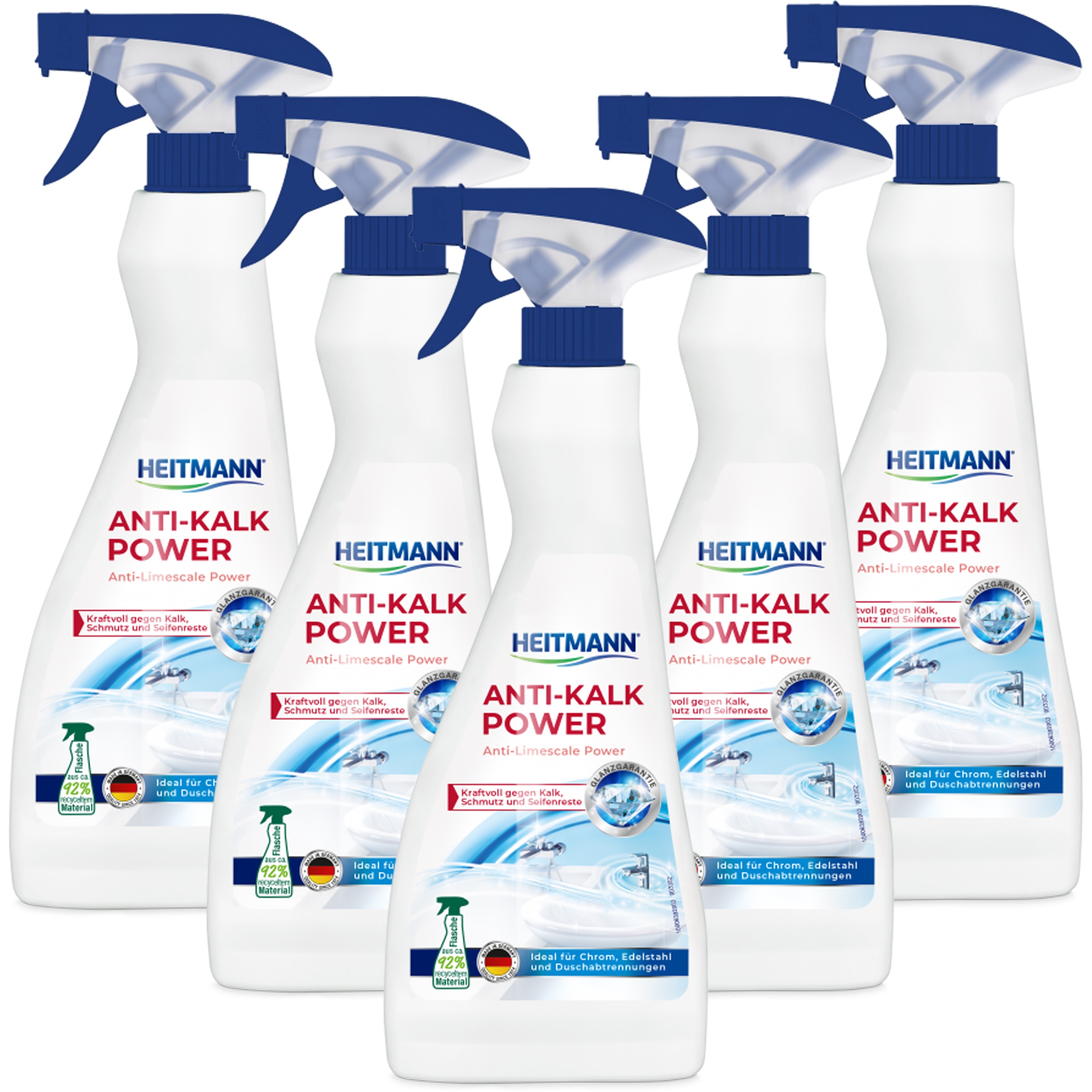 Levně Odvápňovač ve spreji Čisticí kapalina Heitmann Anti Kalk Power 5 x 500 ml